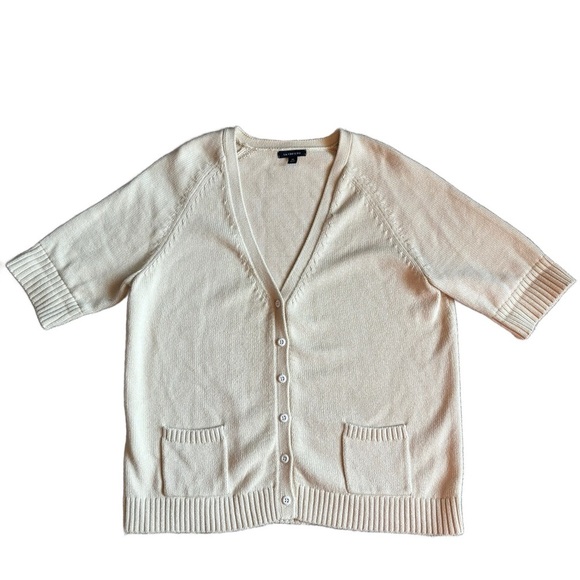 Lands End Cream Colored Button Front Cardigan Women’s Size XL - Picture 4 of 10